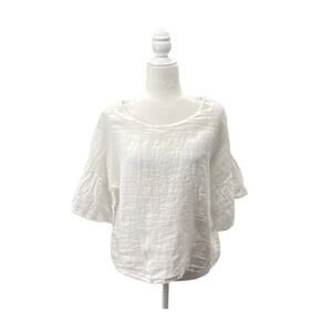 Women Viola Borghi Linen Blouse Medium White Made in Italy